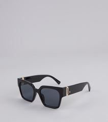 Call Me Later Oversized Square Sunglasses