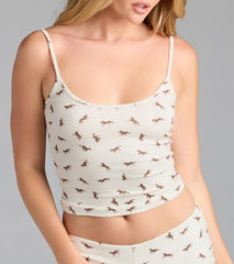 Home On The Range Horse Print Pajama Top