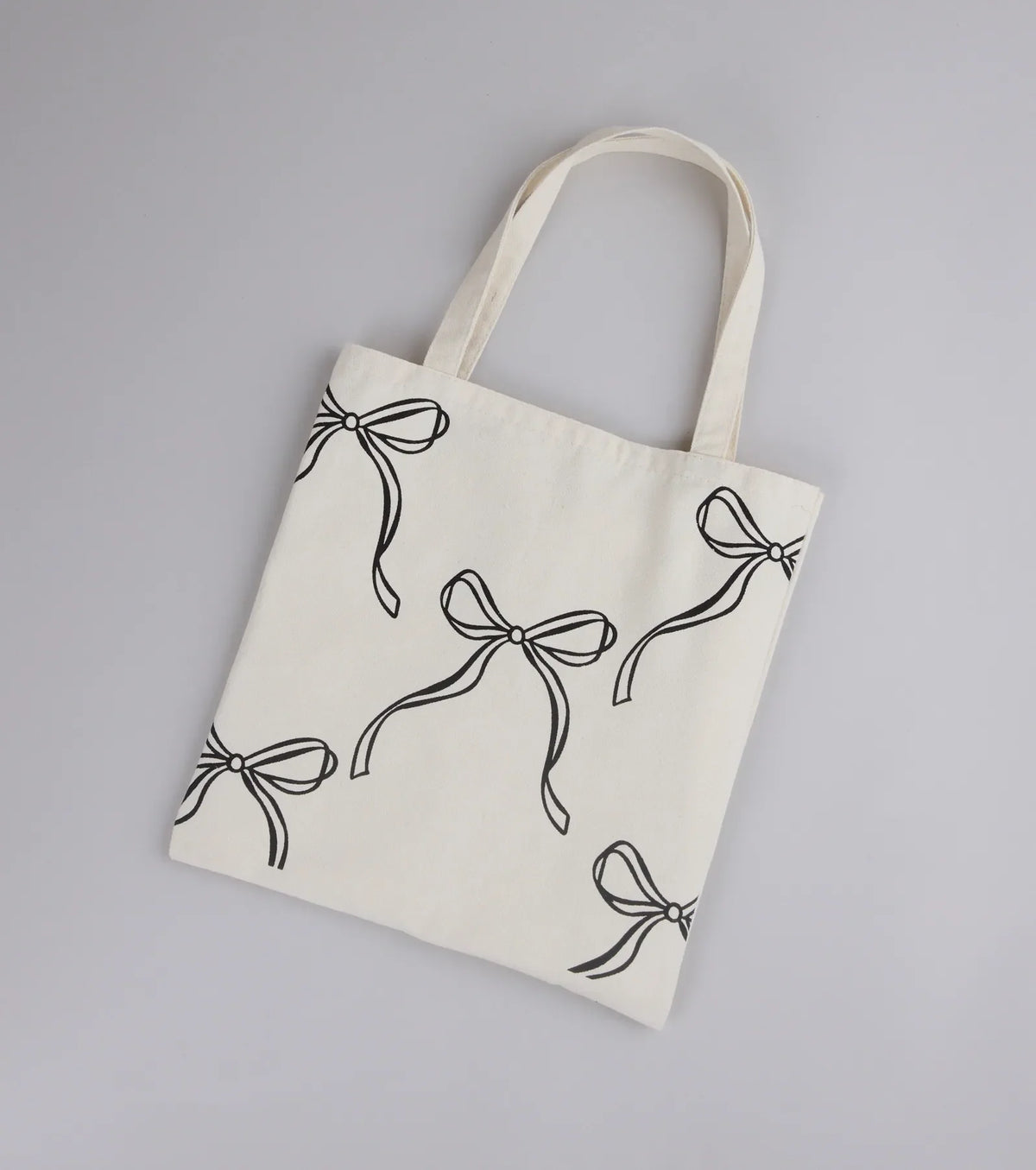 Take A Bow Print Canvas Tote Bag
