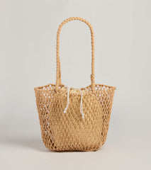 Casual Trendsetter Open Weave Tote Bag