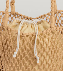 Casual Trendsetter Open Weave Tote Bag