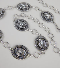 Saddle Chic Oval Concho Chain Belt