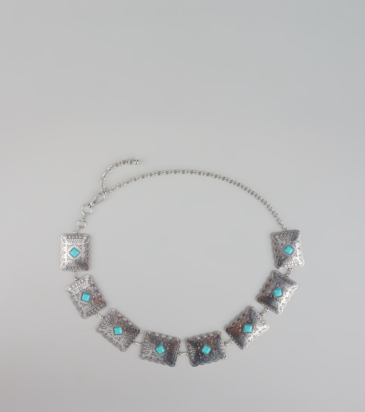 Western Flair Stone Concho Chain Belt