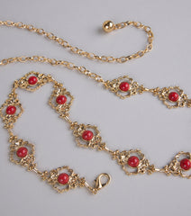 Pretty Please Dainty Stone Chain Belt