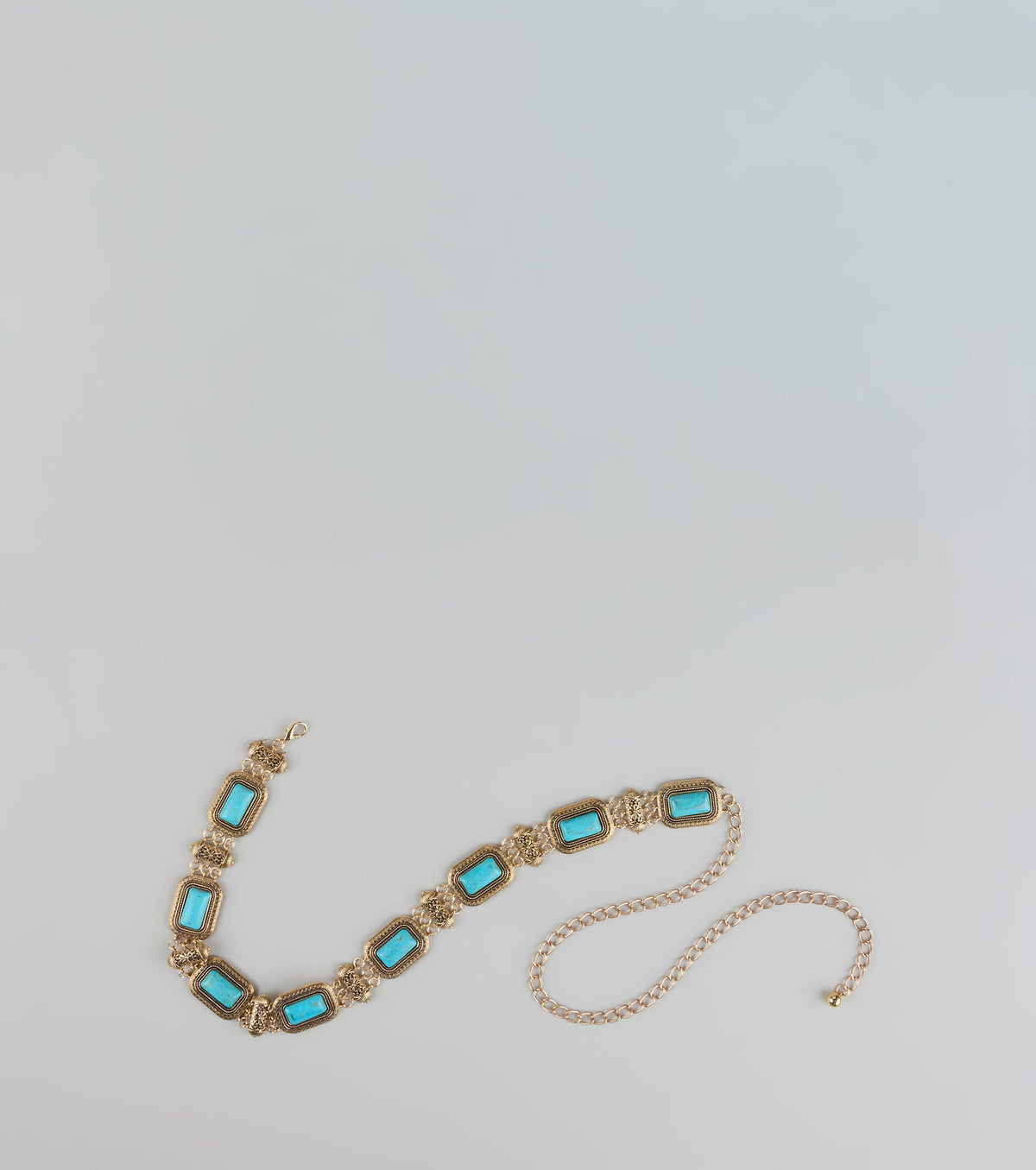 Boho Glow Turquoise Stone Chain Belt