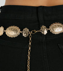 Western Showdown Etched Concho Belt
