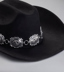 Ranch Rodeo Concho Faux Suede Cowboy Hat