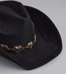 Western Babe Heart Concho Trim Cowboy Hat