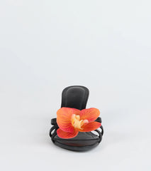 Vacay Ready Flower Strap Stiletto Mules
