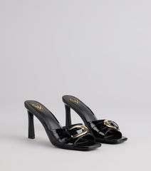 City Lights Buckle Heel Mules