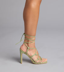 All Tied Up Strappy Block Heels