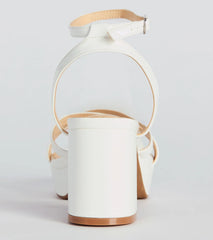 Flirty Sophistication Strappy Platform Block Heels