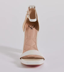 Capture Sparkle Glitter Platform Block Heels