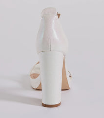 Capture Sparkle Glitter Platform Block Heels