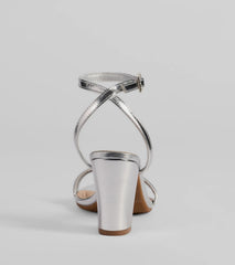 Pretty In Metallic Basic Block Heels