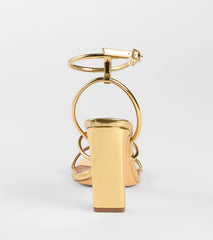 So Elegant Twist Strappy Block Heels