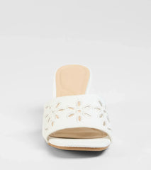 Perfect Pair Cutout Block Heel Mules