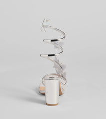 Flutter And Shine Spiral Block Heels