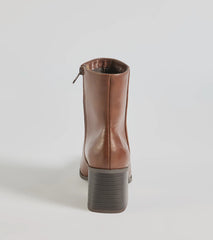 On the Move Block Heel Ankle Booties