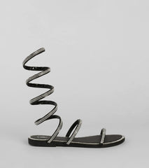 Level Up Rhinestone Spiral Sandals