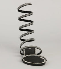 Level Up Rhinestone Spiral Sandals