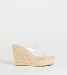 Stylish Transparency Espadrille Wedges