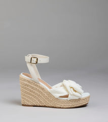 Sunny Day Plans Bow Espadrille Wedges